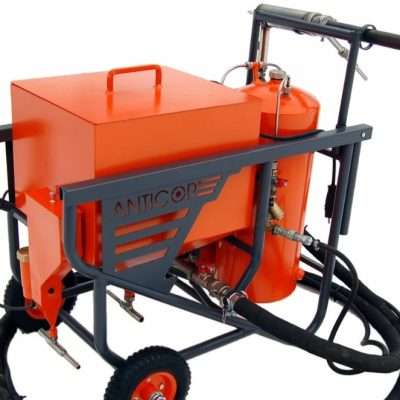 Установка ANTICOR для термоабразивной очистки металла и цинкования